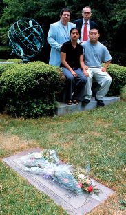 Lana, Byron, Jennifer and Jason at Heather's graveside.